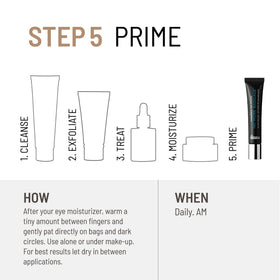 Dr. Brandt travel-sized tube in a makeup bag for on-the-go brightening