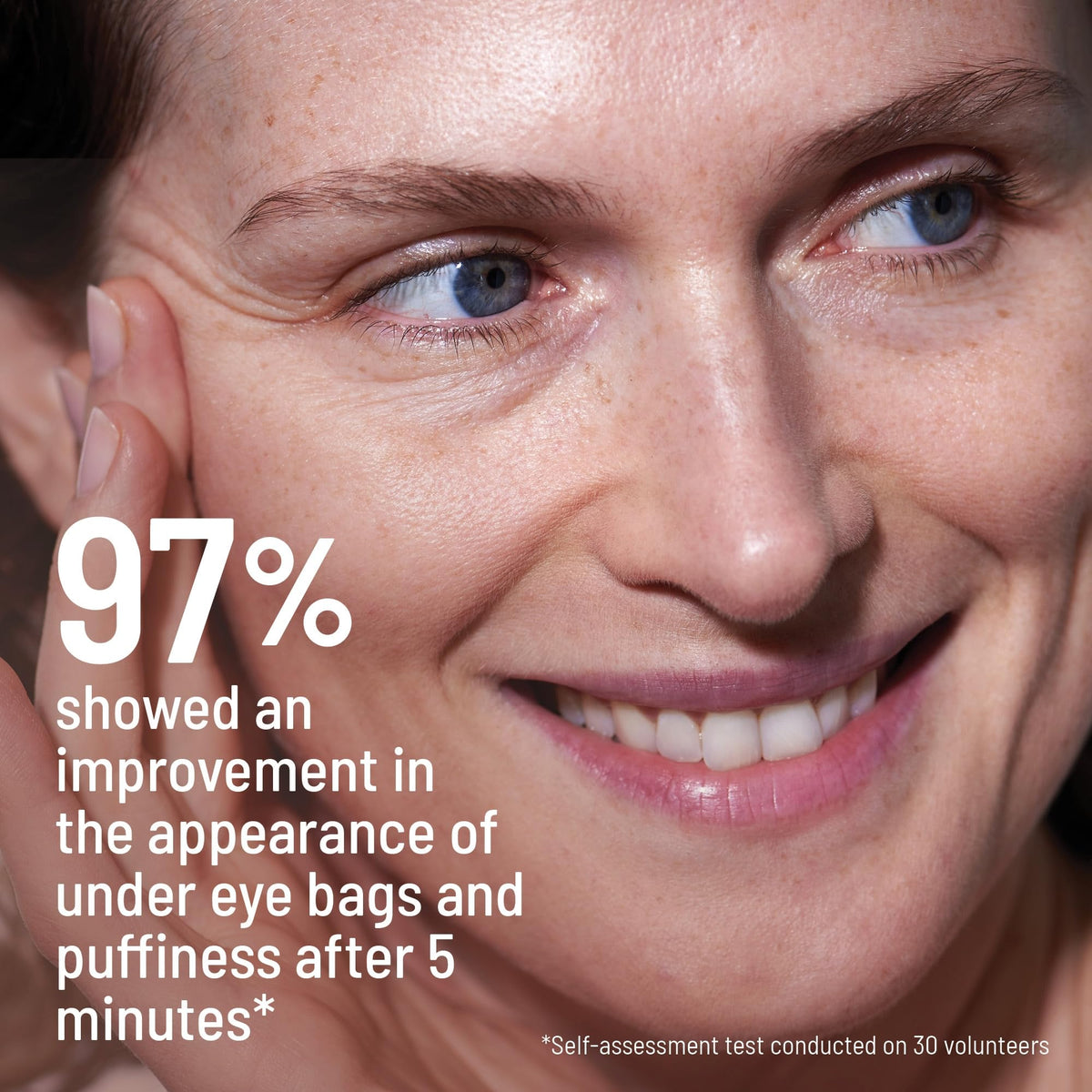Dr. Brandt under-eye demo showing visible tightening and refreshed look