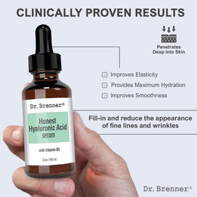 Dr. Brenner serum spread on hand, showing quick absorption and hydration
