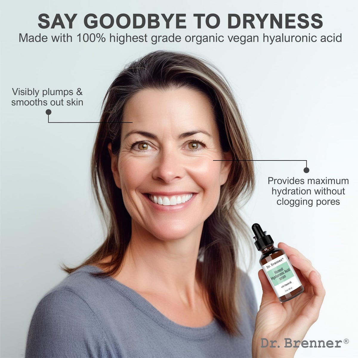 Dr. Brenner serum texture in a small pool, demonstrating lightweight absorbency