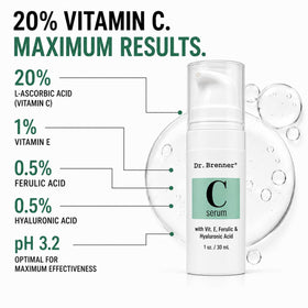 Dr. Brenner label close-up showing ingredient list and freshness information benefit