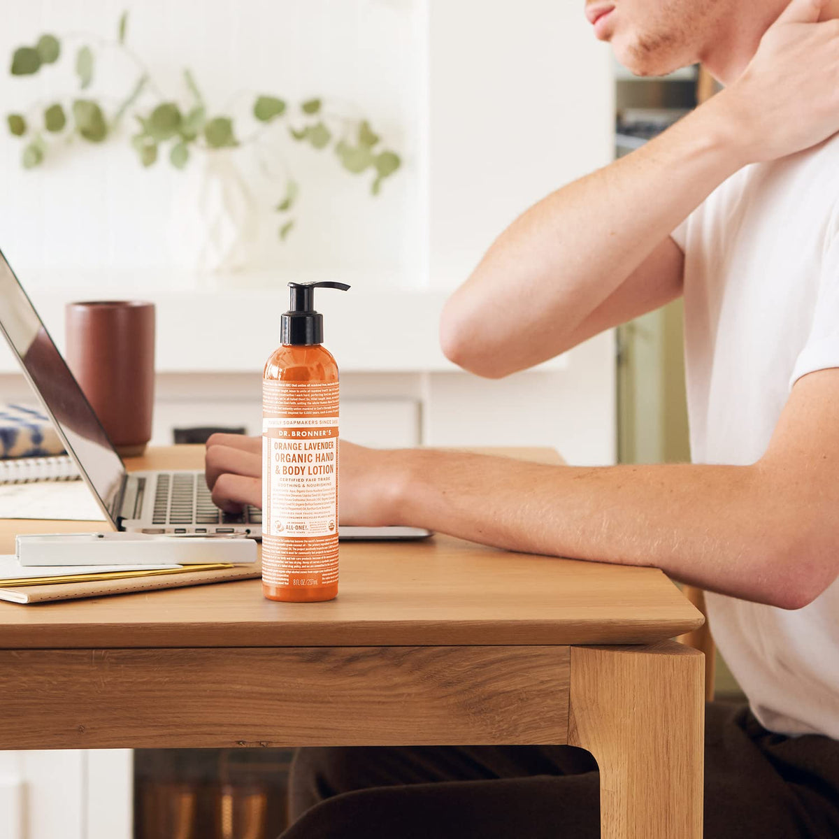 Dr. Bronner's label detail showing ingredients and fair-trade credentials