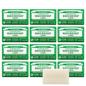 Dr. Bronner's almond bar front packaging showing label and benefits