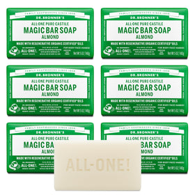 Dr. Bronner's almond bar front view showing clean packaging and size advantage