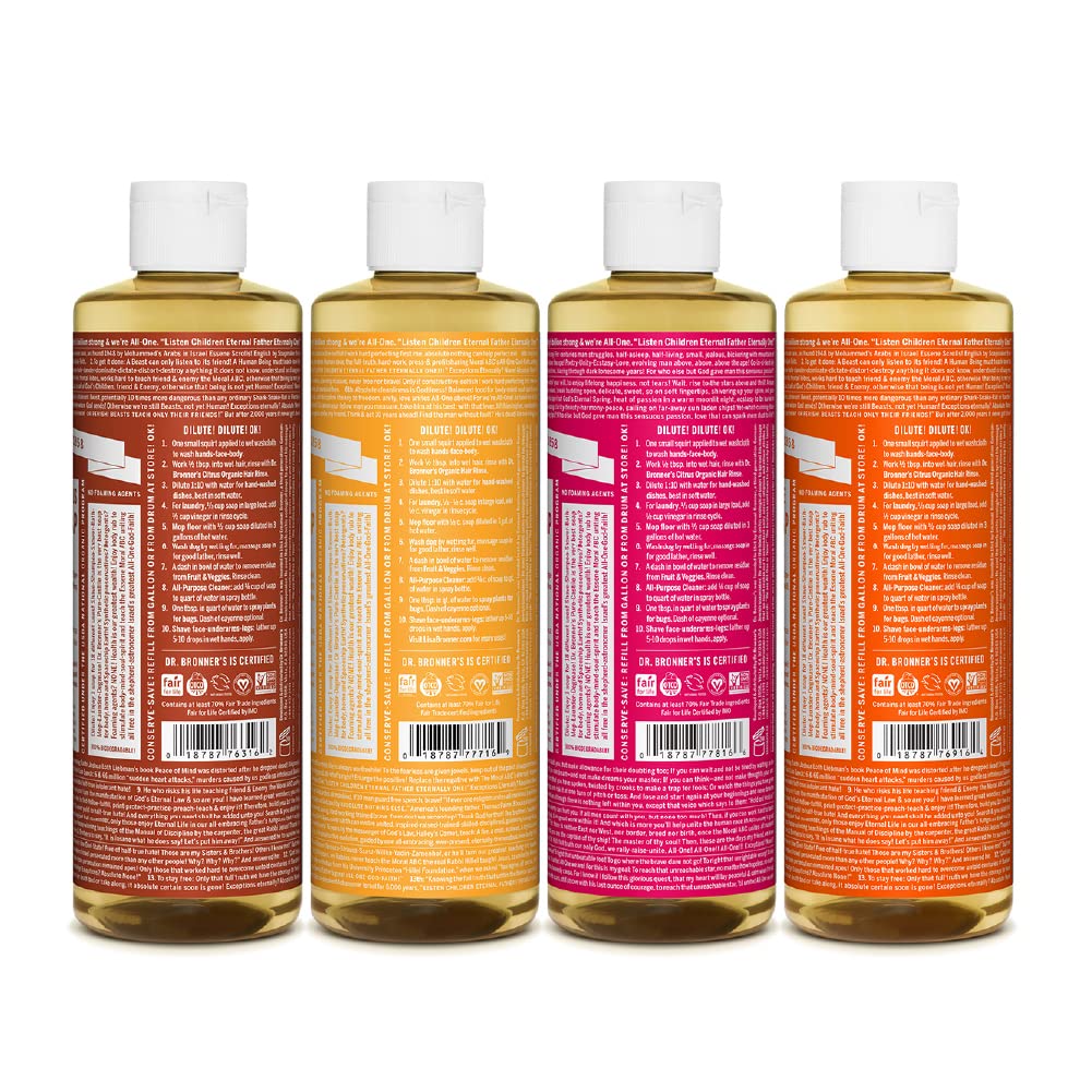 Dr. Bronner's eucalyptus close-up texture and oil-based lather for refreshing cleans