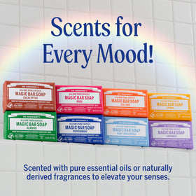 Dr. Bronner's six-pack stacked to show value and recyclable wrapping