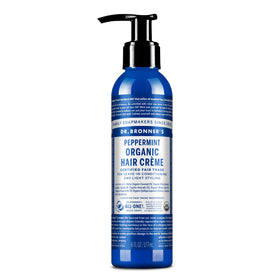 Dr. Bronner's front jar showing label and organic styling cream benefits