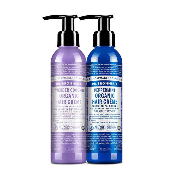 Dr. Bronner's front packaging showing two 6oz tubes and organic benefit