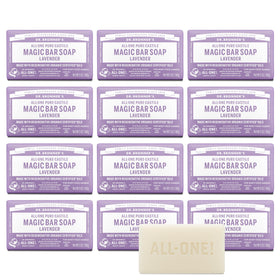 Dr. Bronner's lavender bar front packaging showing product and scent benefits