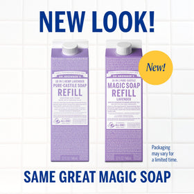 Dr. Bronner's label close-up showing certifications and ingredients for informed buying