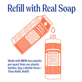 Dr. Bronner's soap texture close-up demonstrating rich lather and gentle cleanse