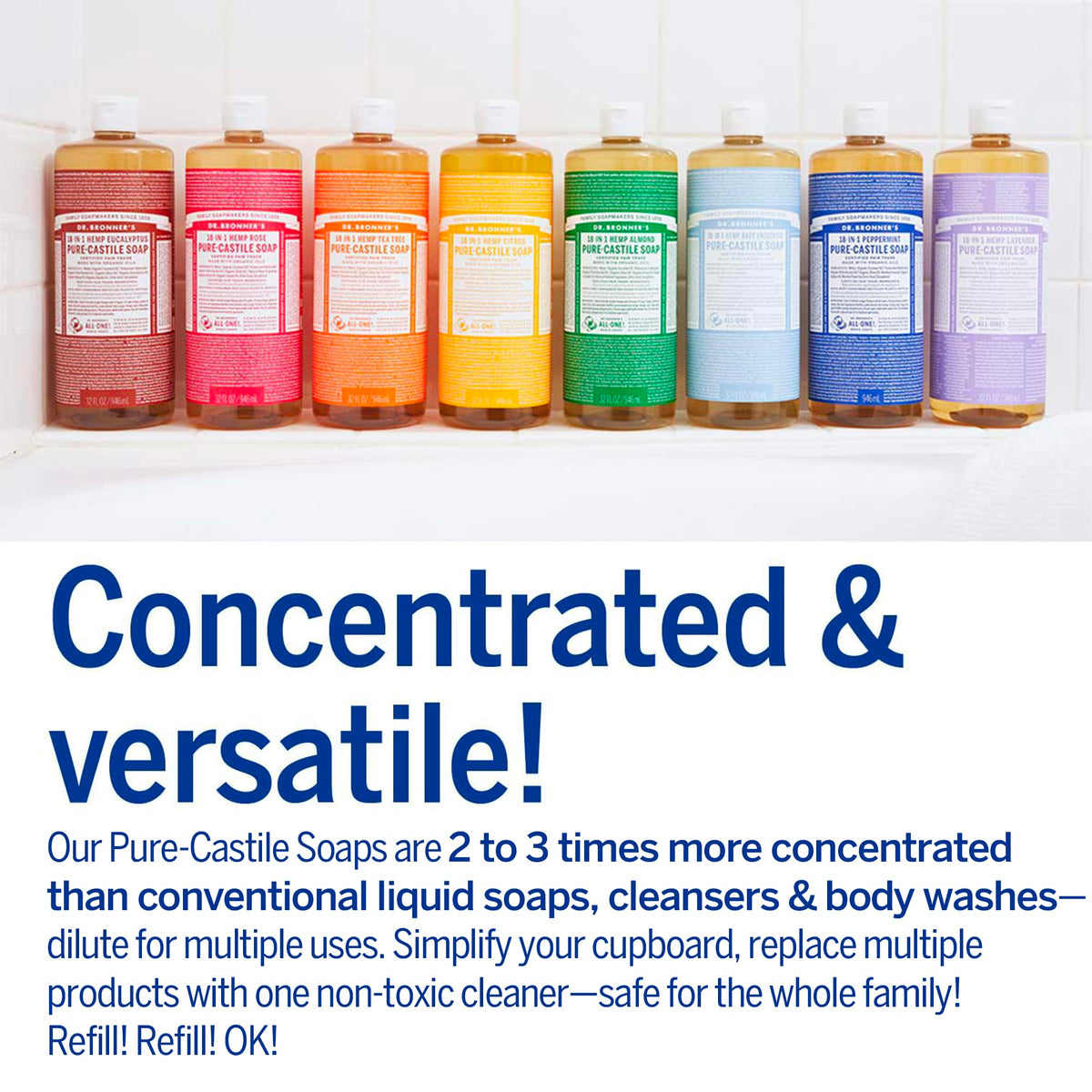 Dr. Bronner's warmed massage blend in hands illustrating smooth glide