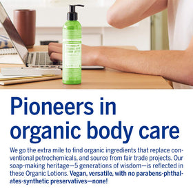 Dr. Bronner's patchouli lime creamy texture close-up illustrating quick absorption