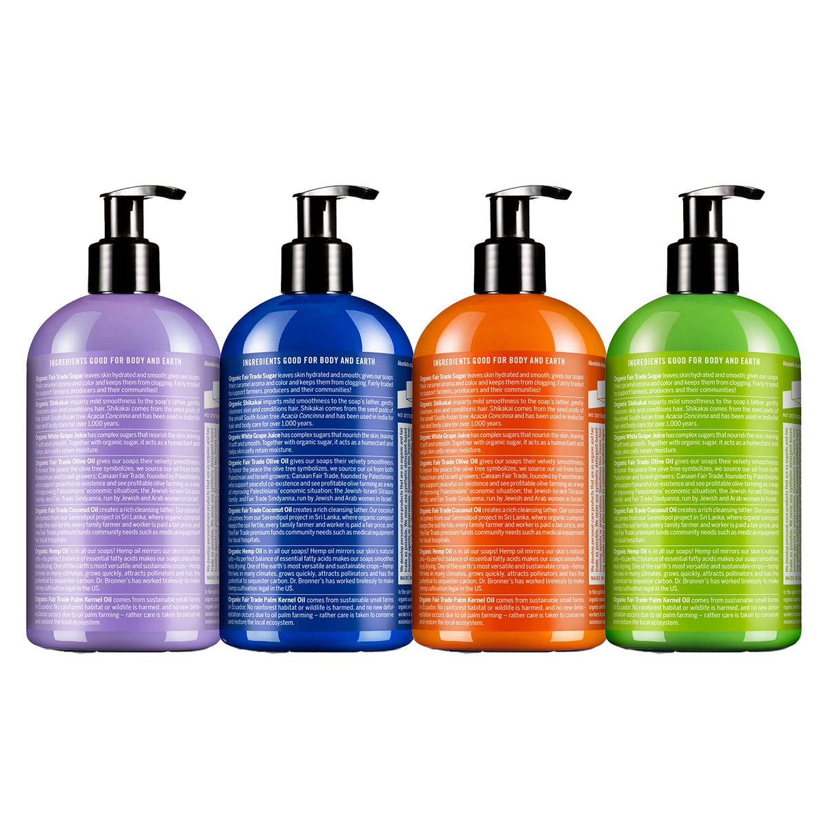 Dr. Bronner's peppermint close texture foam on palm, offers refreshing lather