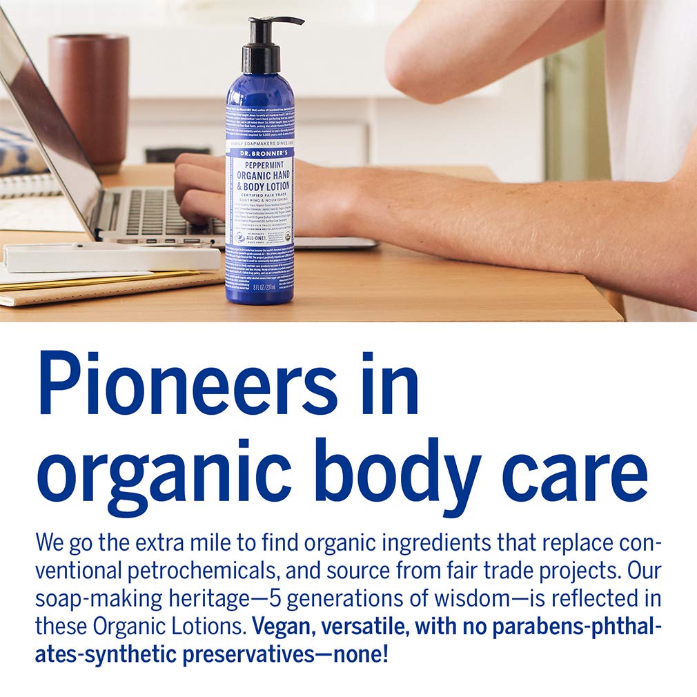 Dr. Bronner's ingredients label displaying organic oils and transparency