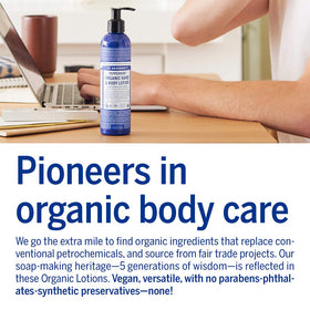 Dr. Bronner's ingredients label displaying organic oils and transparency