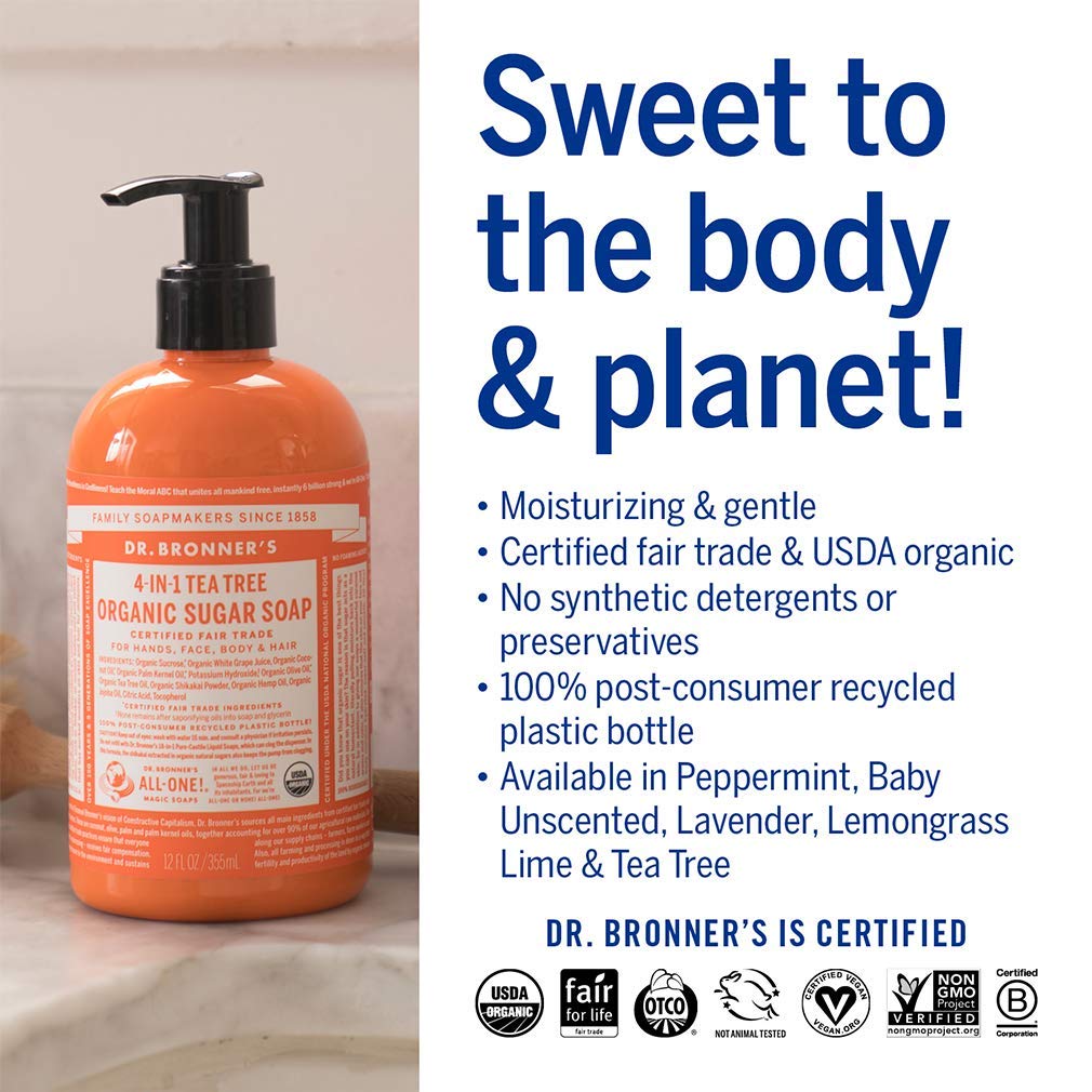 Dr. Bronner's shikakai powder ingredient detail, shows conditioning plant-based component