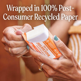 Dr. Bronner's used as face cleanser washing skin with refreshing sensation