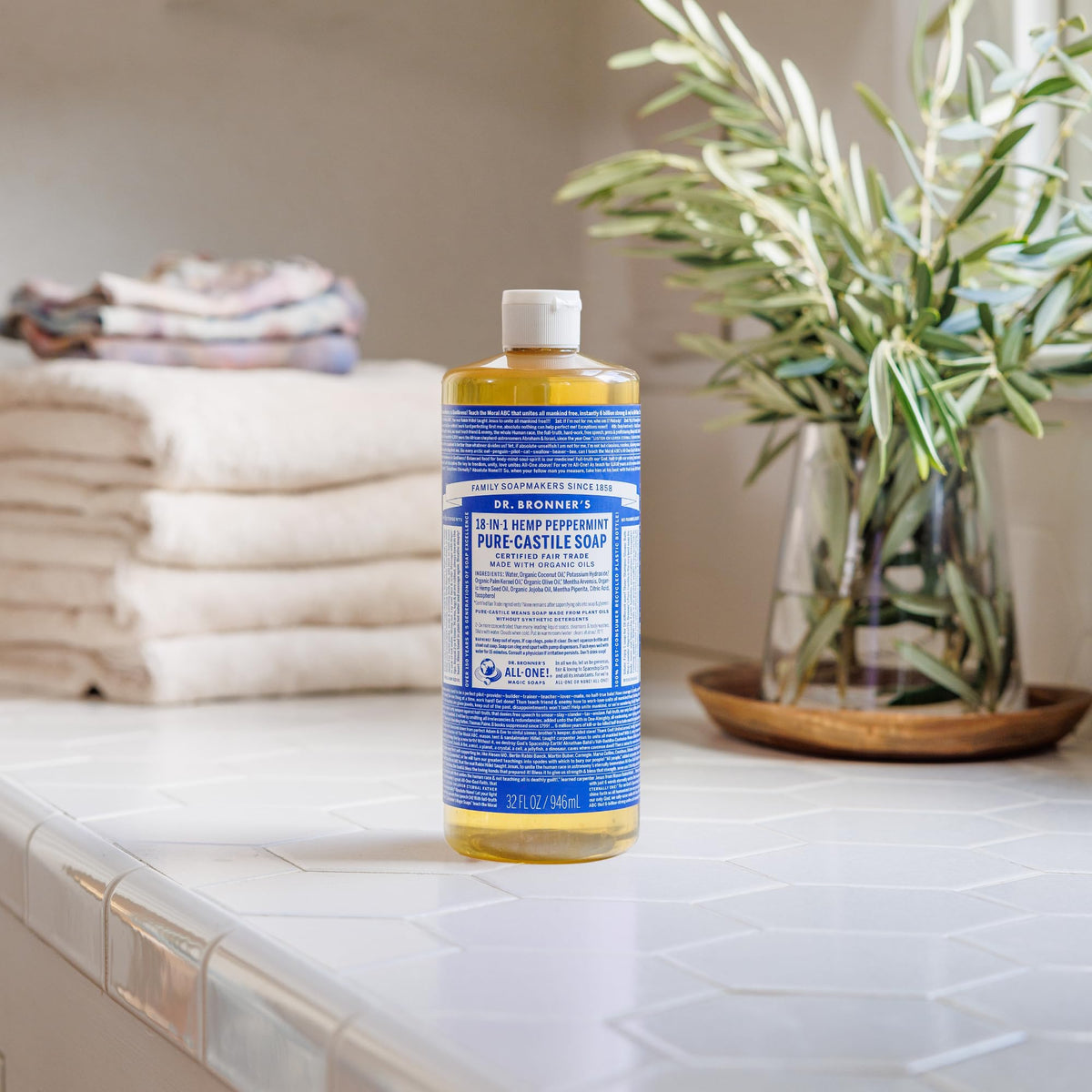 Dr. Bronner's oil texture on skin showing quick absorption and moisturization