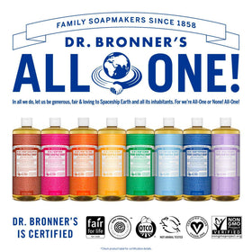 Dr. Bronner's used to condition wood showing restoration and protective finish