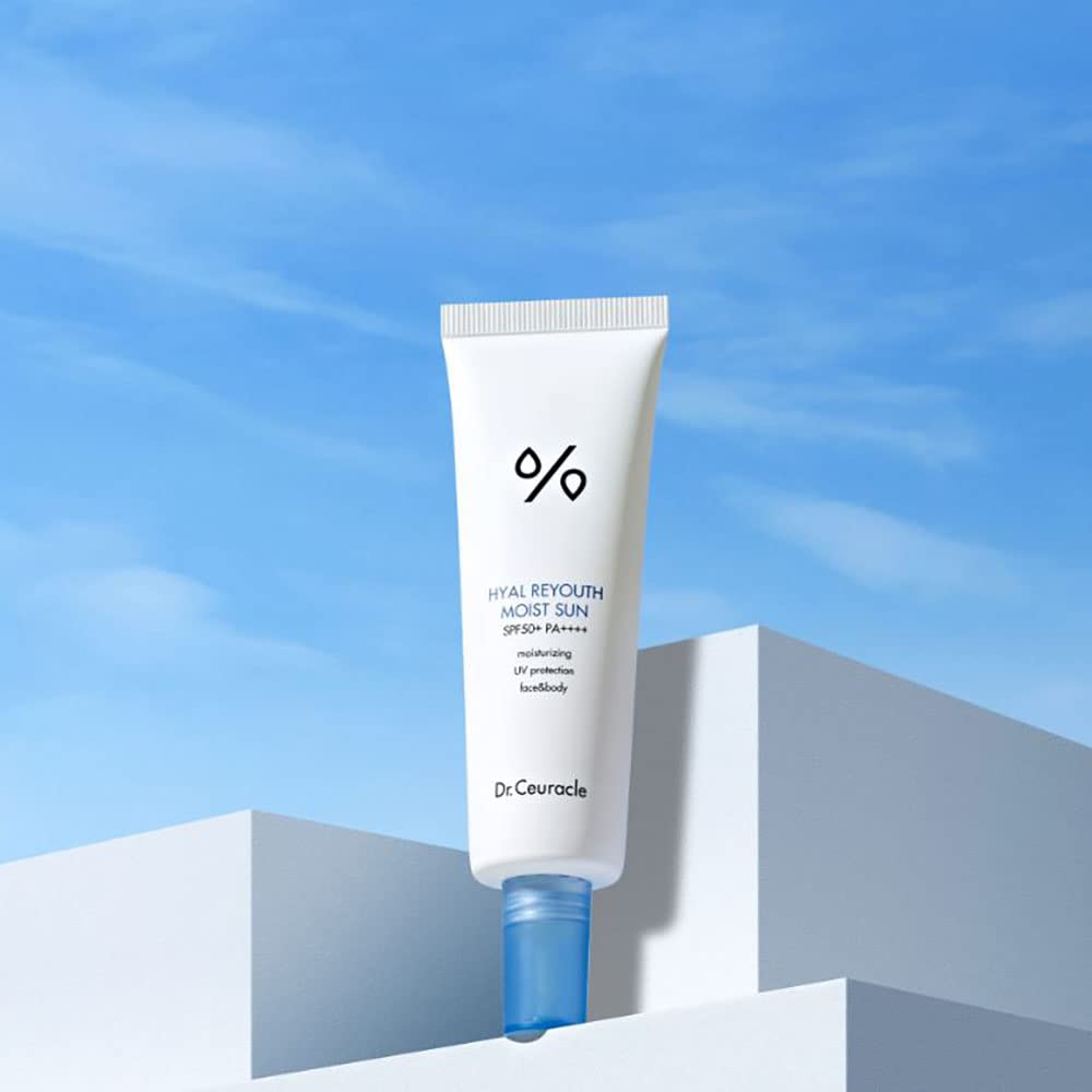 Applying Dr.Ceuracle on face for non-sticky, dewy protection