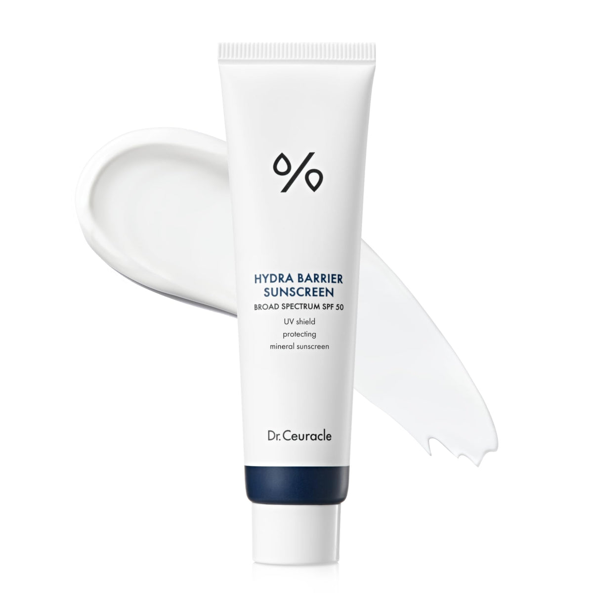 Dr.Ceuracle front packaging showing SPF 50 protection and compact design benefit