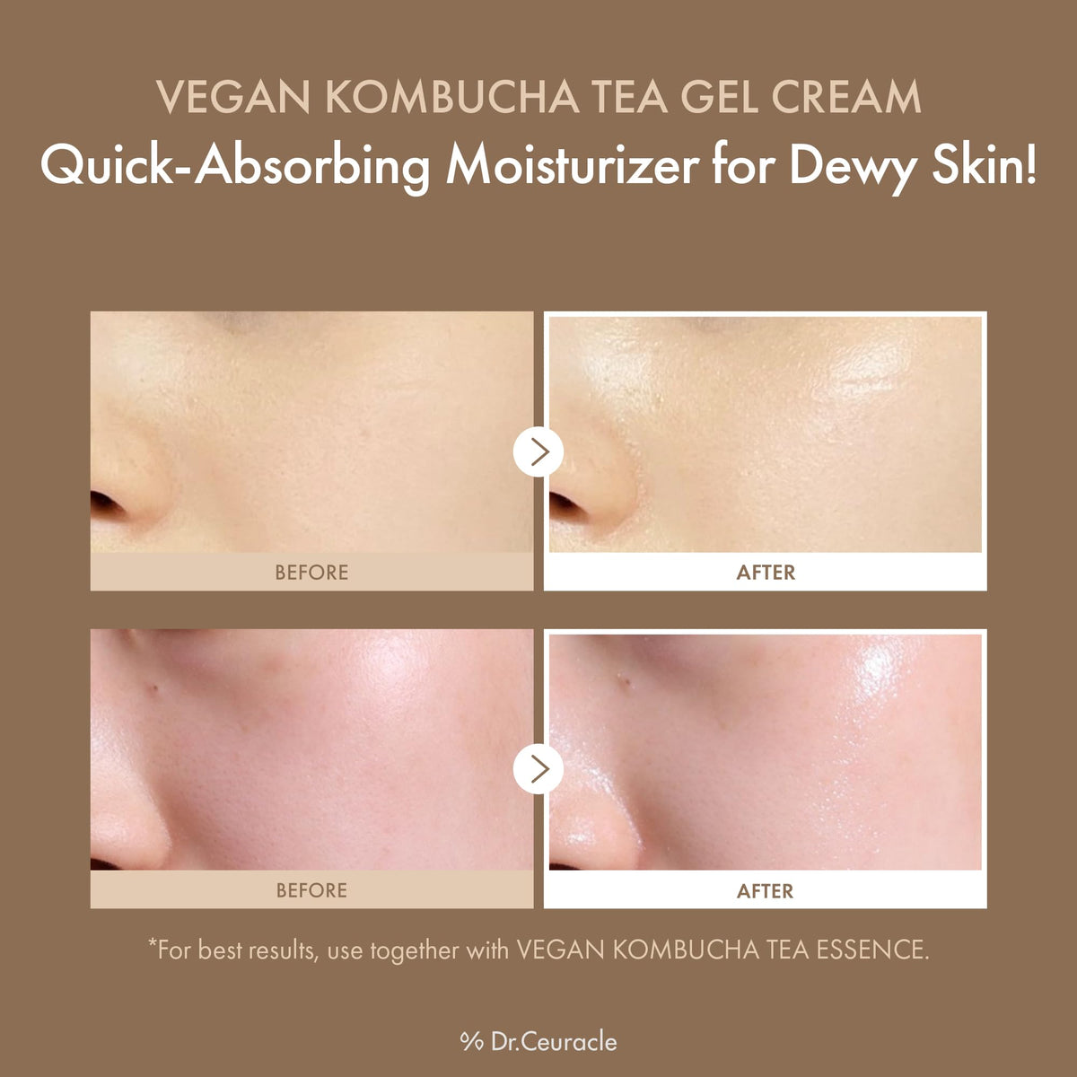 Dr.Ceuracle open jar texture closeup showing watery gel for fast absorption