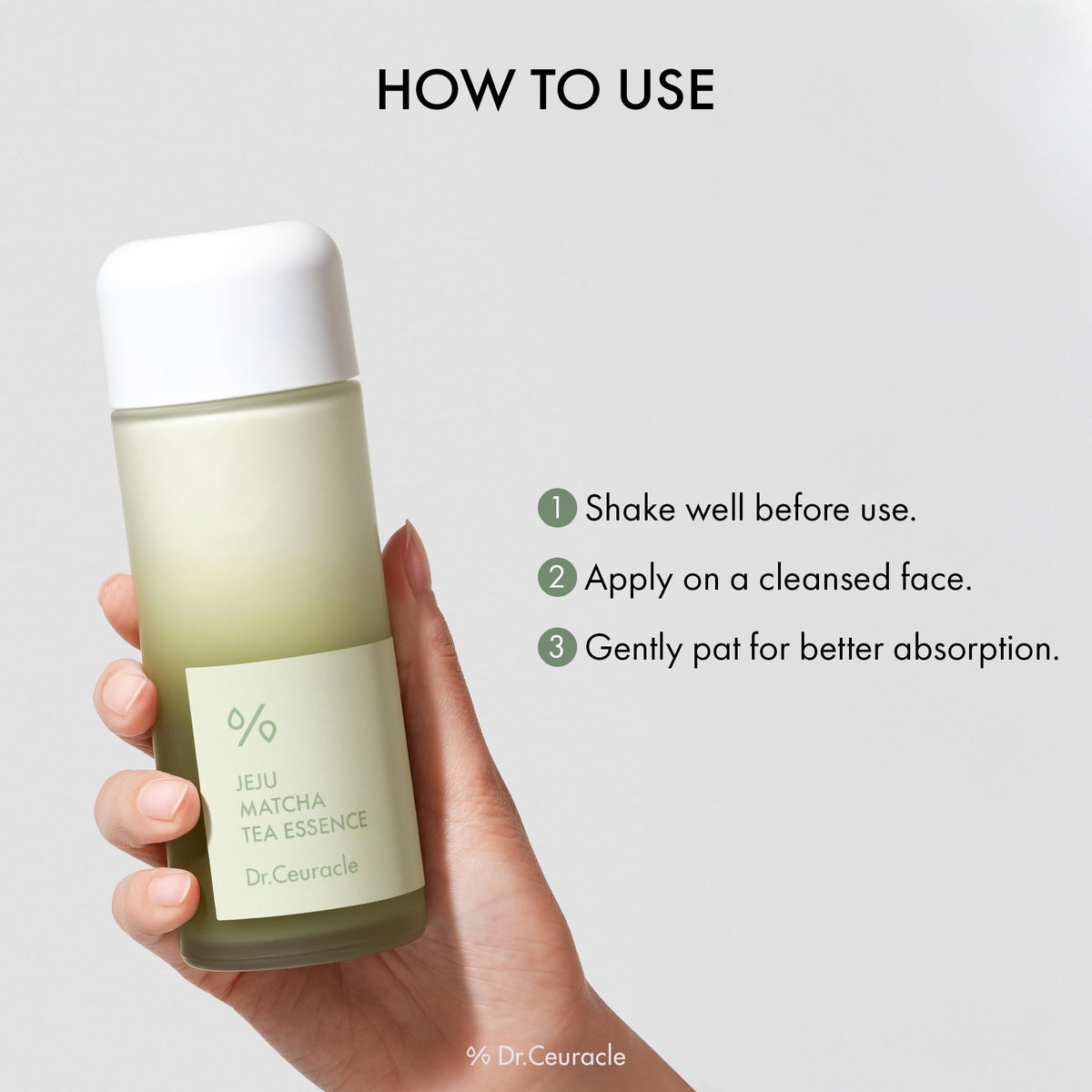 Dr.Ceuracle bottle beside a ruler showing 150 ml scale for size and portability clarity