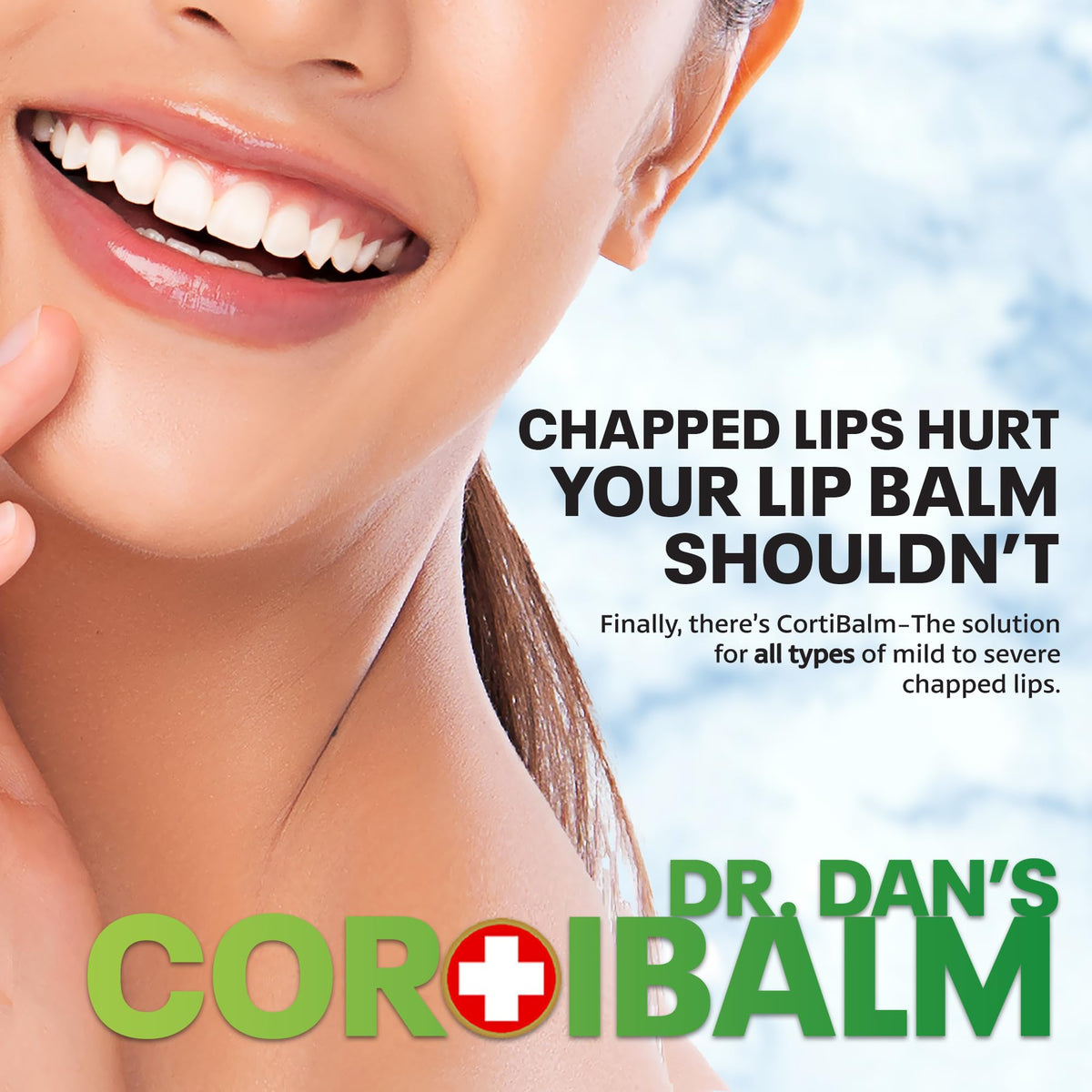 Dr. Dan's application to lip corner demonstrating targeted relief