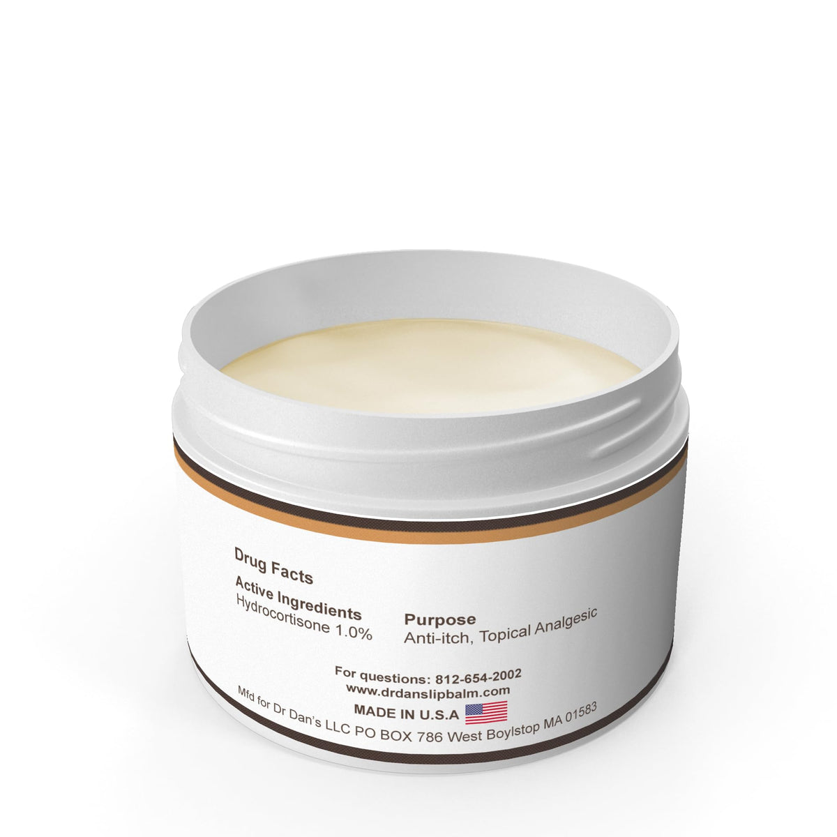 Dr. Dan's ingredients label close-up highlighting simple formulation