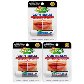 Dr. Dan's Cortibalm front packaging showing clean labeling and benefit