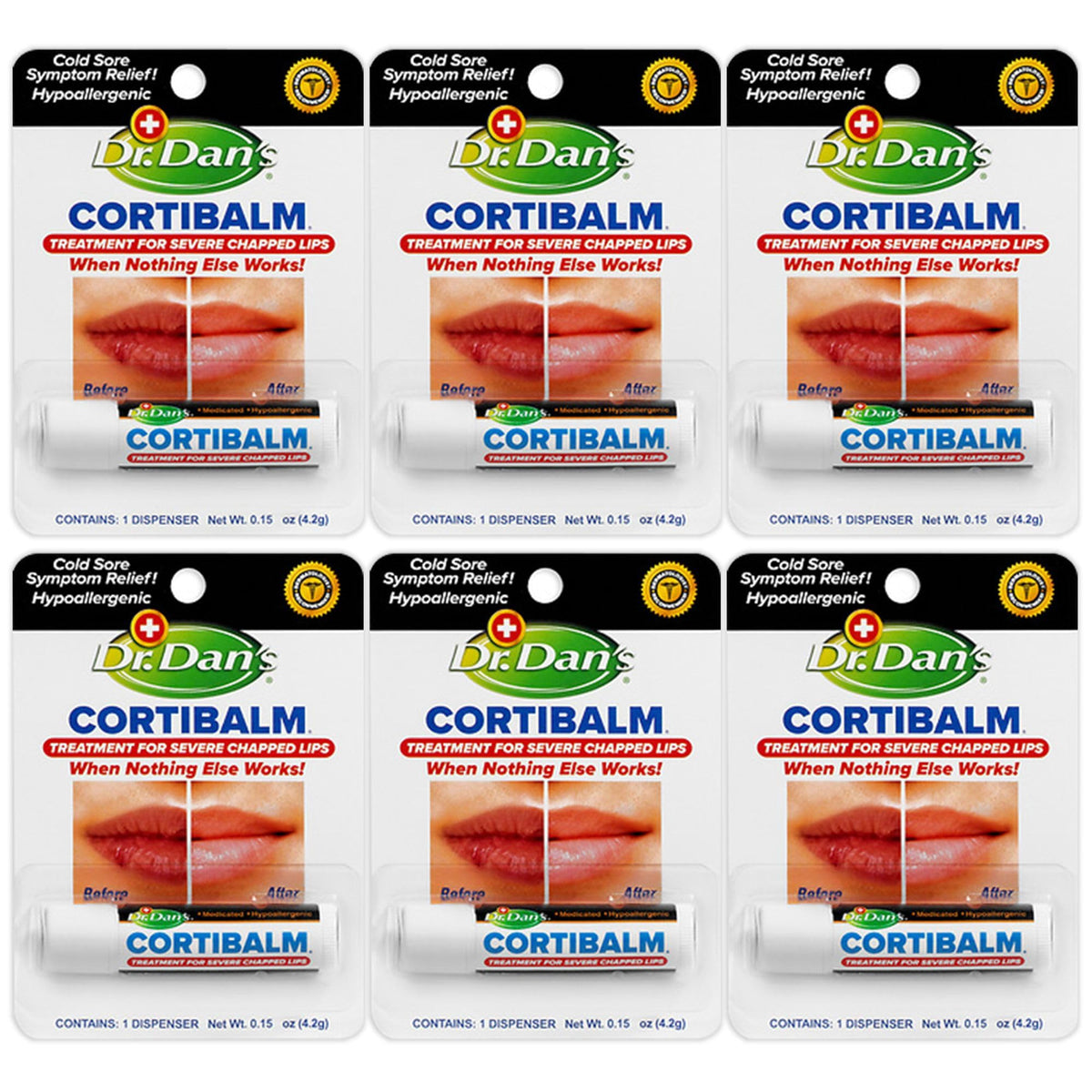 Dr. Dan's Cortibalm front packaging showing clear labeling and benefit