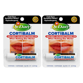Dr. Dan's Cortibalm front packaging showing two tubes and clarity benefit