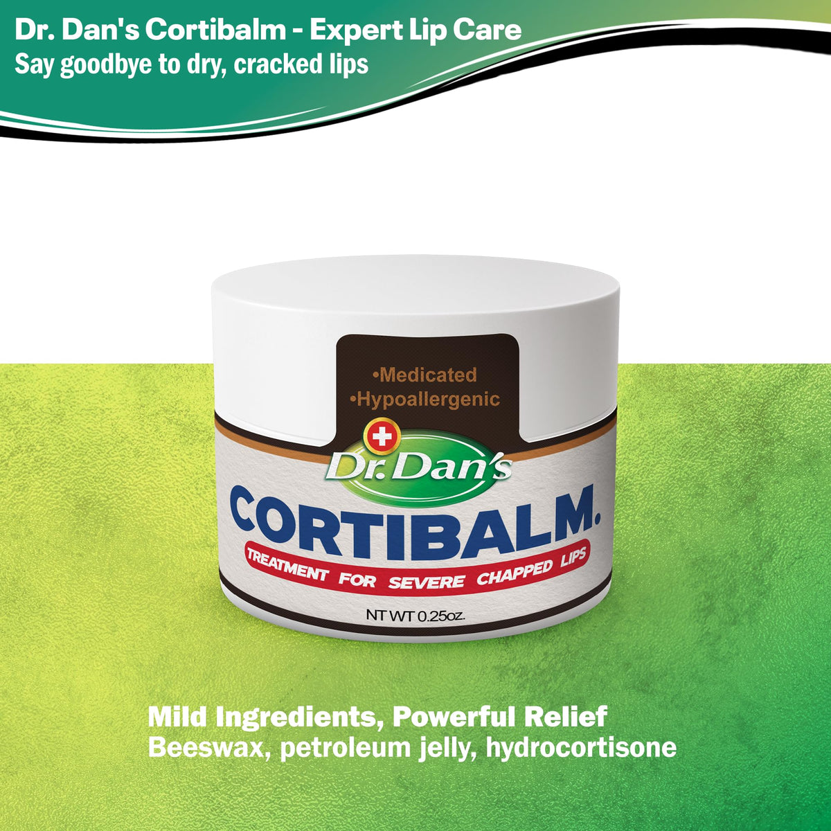 Dr. Dan's bedside jar used overnight to lock in moisture