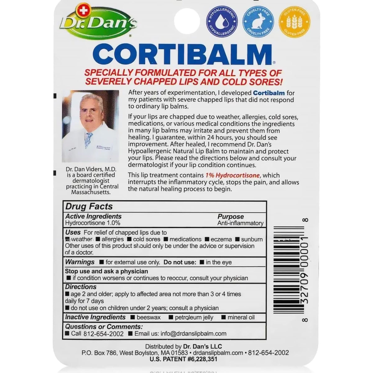 Dr. Dan's Cortibalm open tube texture highlighting thick protective balm