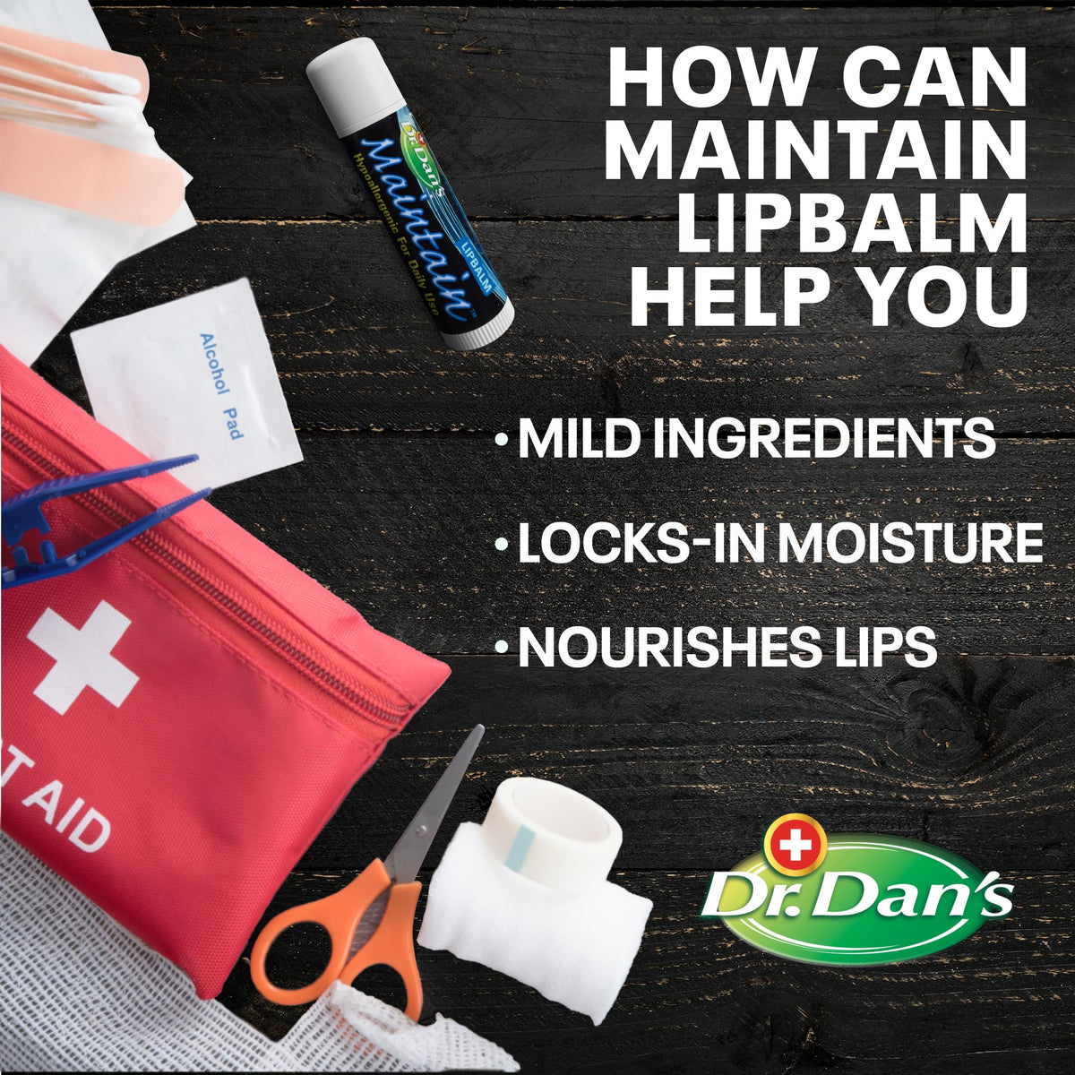 Dr. Dan's smooth balm texture on fingertip illustrating easy application