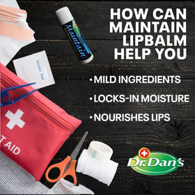 Dr. Dan's smooth balm texture on fingertip illustrating easy application