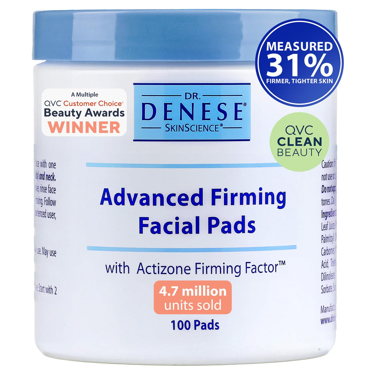 Dr. Denese front packaging showing exfoliating pads and benefits