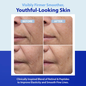 Dr. Denese on bathroom shelf lifestyle shot suggesting effortless routine benefit