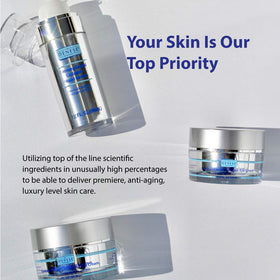 Dr. Denese jar beside ruler showing 3.4 oz size for value and longevity benefit