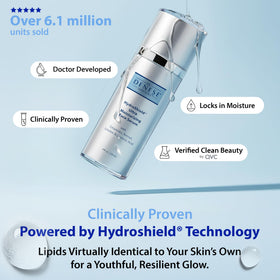 Dr. Denese HydroShield serum texture close-up highlighting lightweight consistency and fast absorption