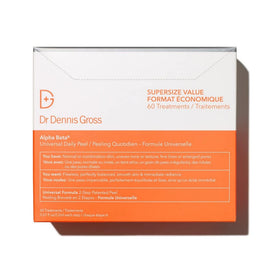 Dr. Dennis Gross front packaging showing daily peel kit and treatments for easy use