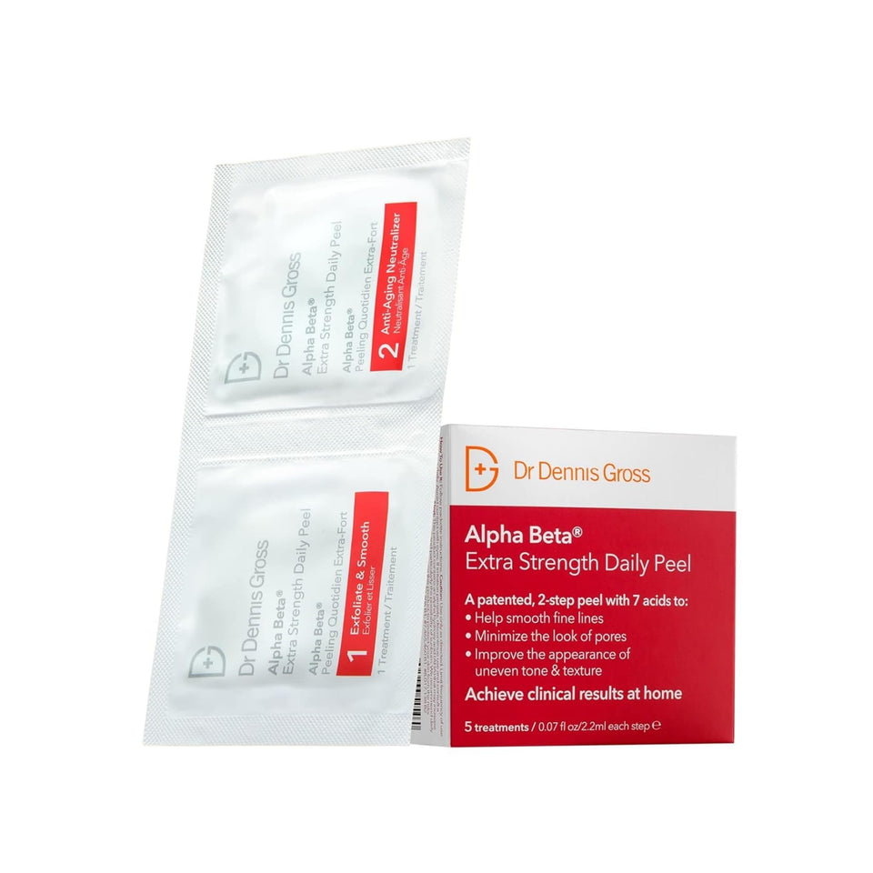 Dr. Dennis Gross front packaging showing extra-strength peel and benefits