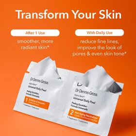 Dr Dennis Gross two-step pads close-up demonstrating convenient daily use