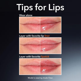 Dr Dennis Gross before and after comparison illustrating visible plumping and smoother lips