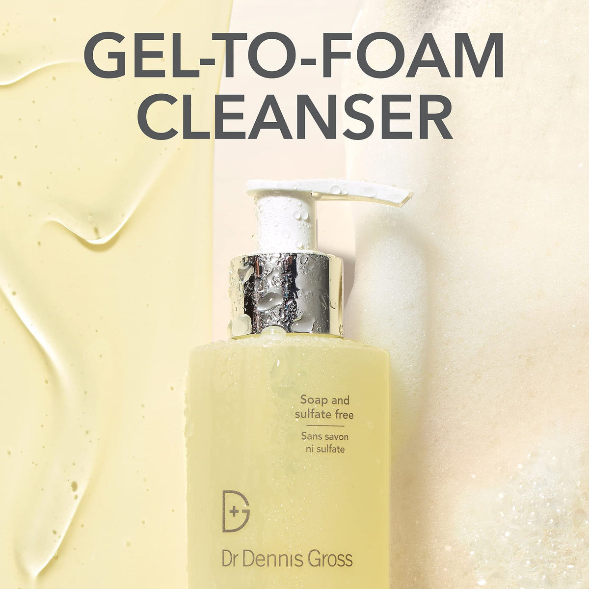 Dr Dennis Gross cleanser placed with serums and moisturizer for routine pairing
