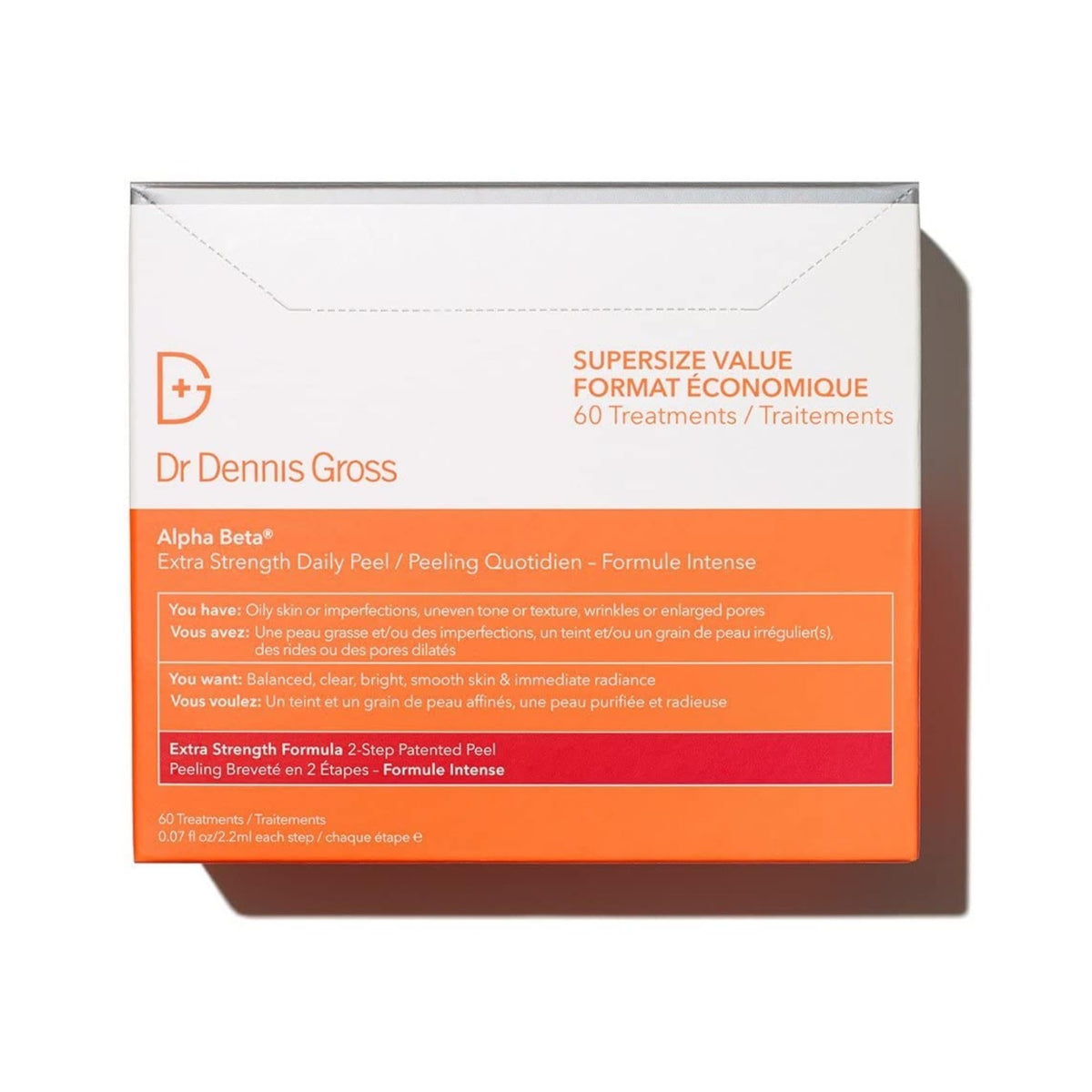 Dr. Dennis Gross front packaging showing product and treatments benefit