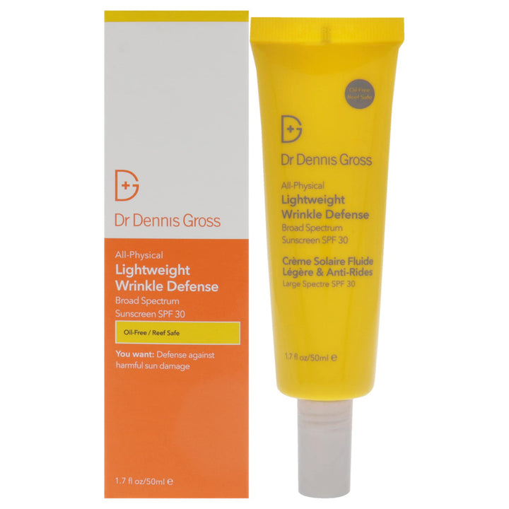 Dr Dennis Gross front packaging showing SPF 30 and lightweight benefits
