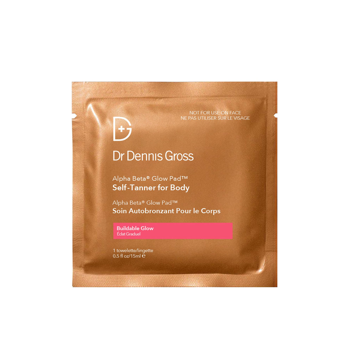 Dr. Dennis Gross single towelette detail for controlled, mess-free application