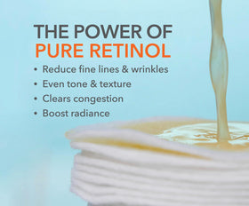 Dr Dennis Gross pad soaked in serum highlighting concentrated retinol and ferulic blend for effectiveness